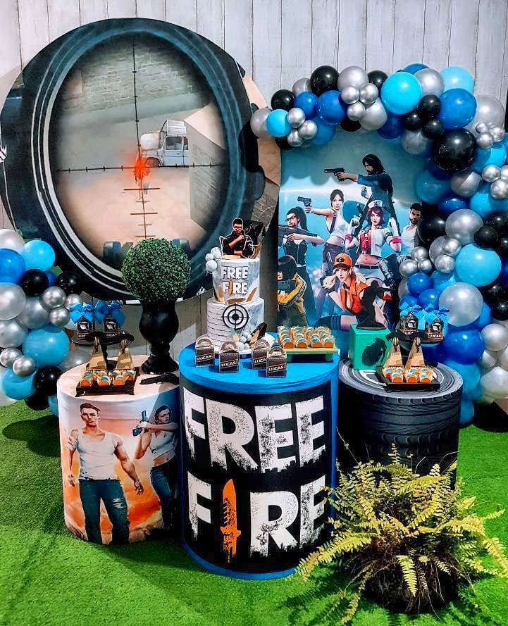 Decoração Free Fire - Festa Free Fire - Aniversário Free Fire