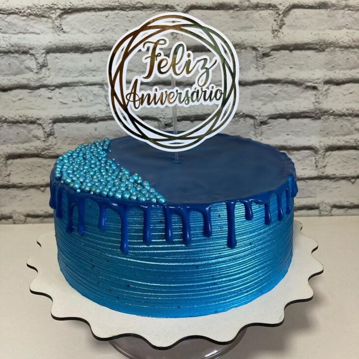 Wave Cake  Bolos de aniversário azuis, Bolos azuis, Bolo de aniversario  adulto