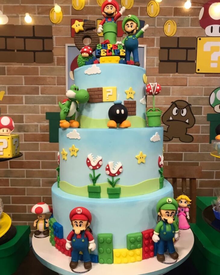 Bolo Super Mario: 95 ideias e tutoriais para os gamers de todas as idades