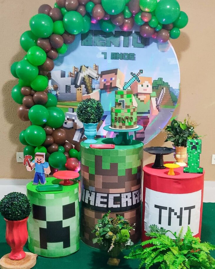 Personagens Minecraft para decoração de festas