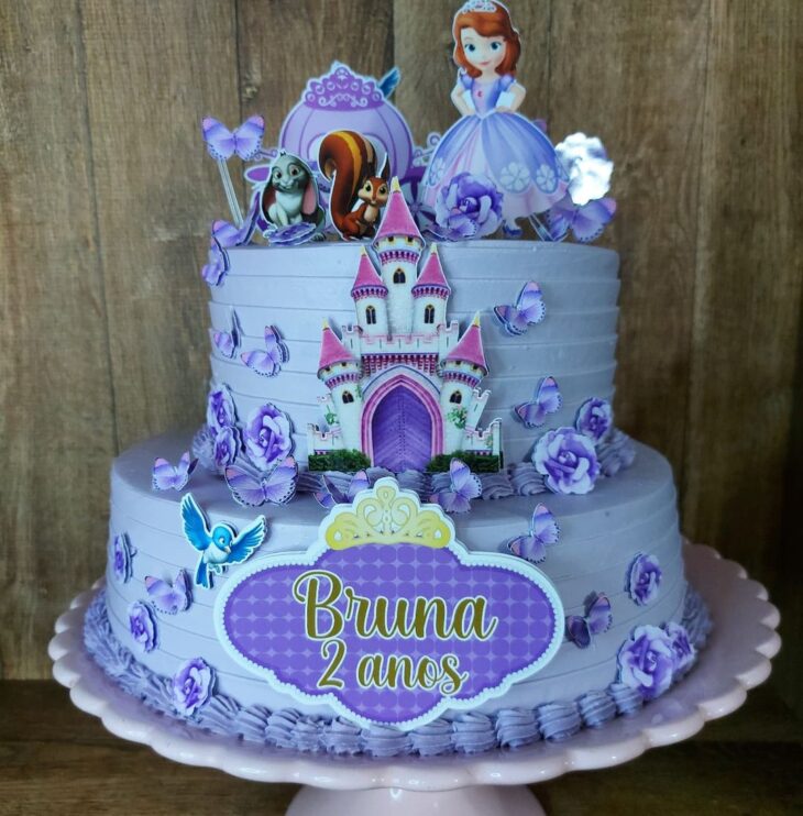 bolo de princesa de 6 anos
