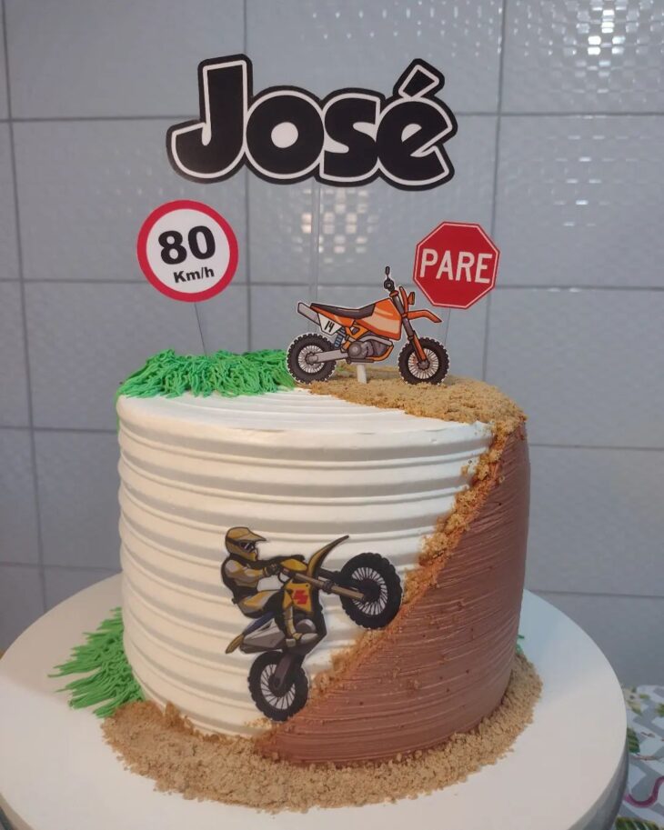 Moto Cross  Aniversário de motocross, Bolo, Decoração de bolo