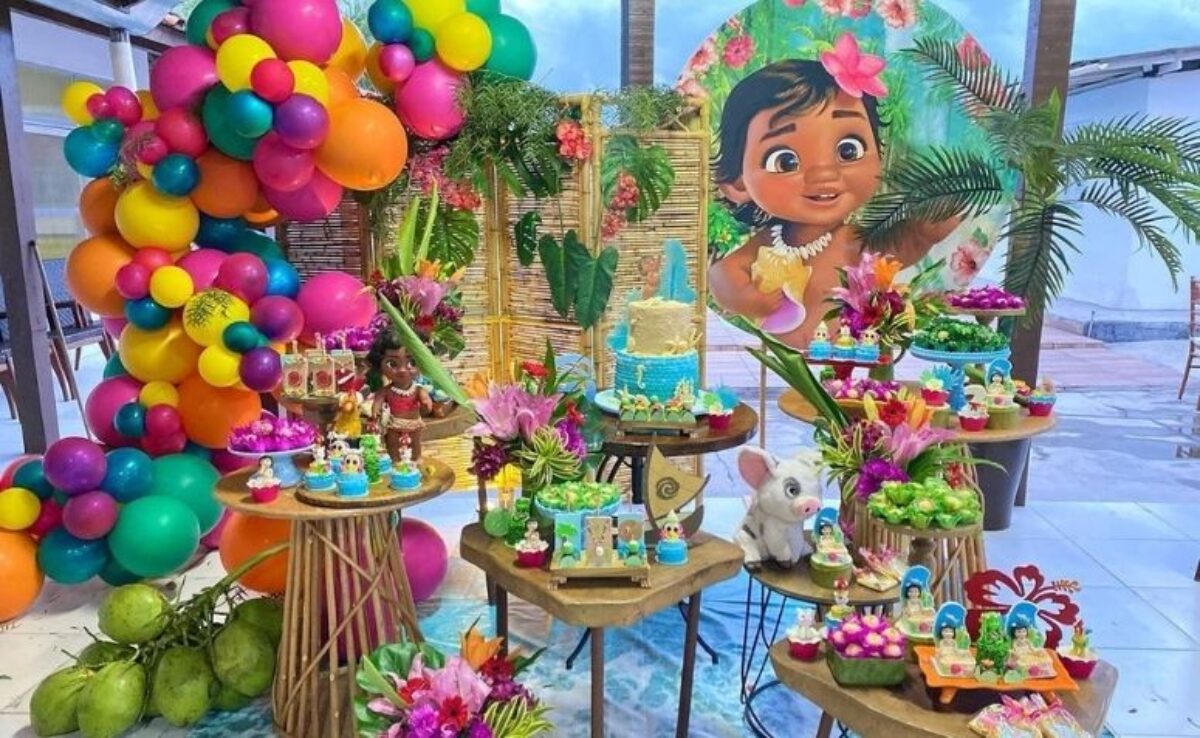 Decorao moana baby luxo 1 ano